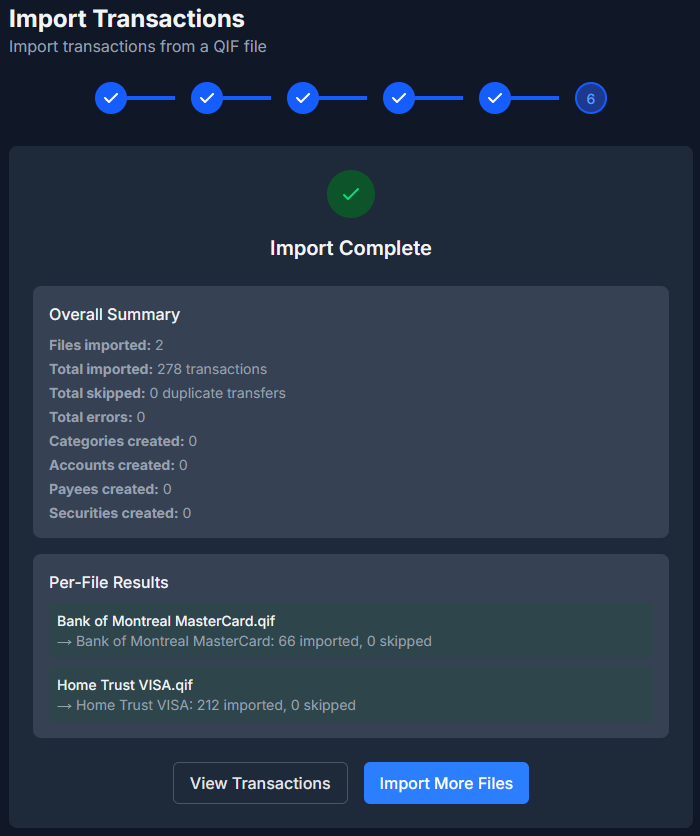 Import Complete