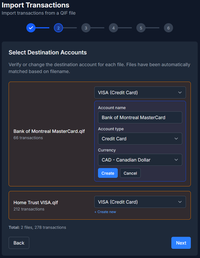 Create Account During Import